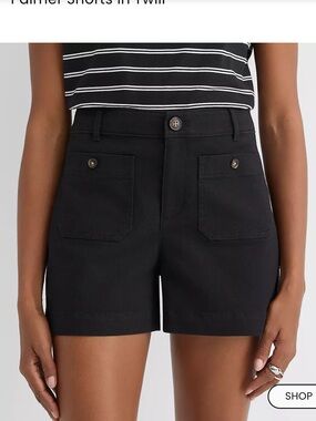 NWT LOFT  Black High Waist Women's Shorts Minimal size 16 classic capsule casual